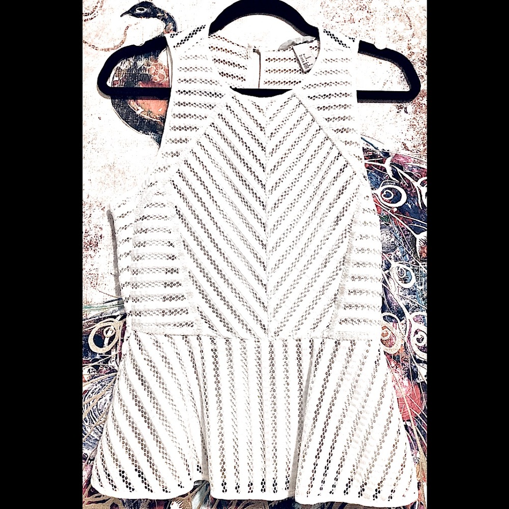 H&M Eyelet PeplumTop